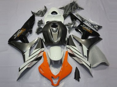 2007-2008 Black Grey and Orange CBR600RR Fairings