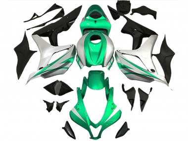 2007-2008 Bright Green and Silver OEM Style CBR600RR Fairings