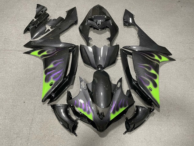 2007-2008 Carbon Fiber Style with Flames R1 Fairings
