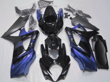 2007-2008 Gloss Black and Blue GSXR 1000 Fairings