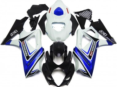 2007-2008 Gloss Blue with White and black OEM Style GSXR 1000 Fairings