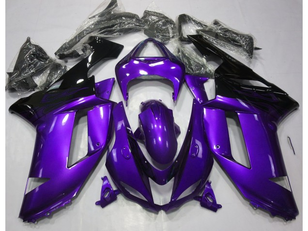 2007-2008 Gloss Purple & Black ZX6R Fairings