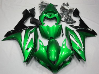 2007-2008 Green White and Black R1 Fairings