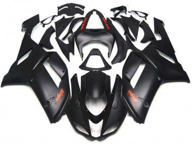 2007-2008 Matte Black Red Decals ZX6R Fairings