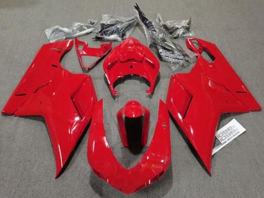 2007-2014 Plain Gloss Red Ducati 848 1098 1198 Fairings