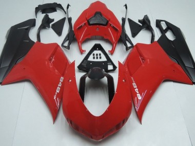 2007-2014 Red Matte Black Ducati 848 1098 1198 Fairings