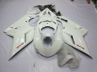 2007-2014 White Pearl Ducati 848 1098 1198 Fairings