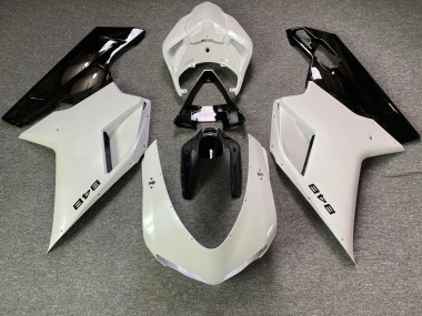 2007-2014 White Pearl and Black Ducati 848 1098 1198 Fairings