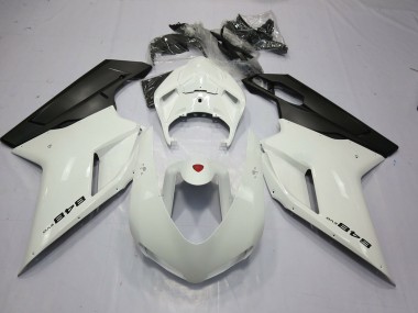 2007-2014 White and Black 848 Ducati 848 1098 1198 Fairings