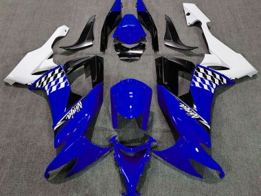 2008-2010 Gloss Blue and White ZX10R Fairings