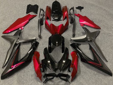 2008-2010 Gloss Red & Green R GSXR 600-750 Fairings