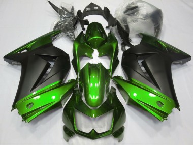 2008-2012 Green and Matte Black Ninja 250 Fairings