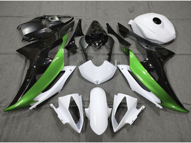 2008-2016 Custom Green Black and White R6 Fairings
