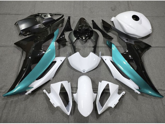 2008-2016 Custom LightBlue Black and White R6 Fairings