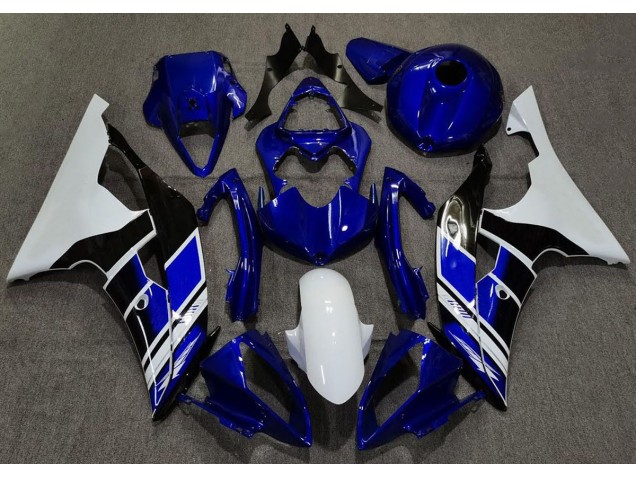 2008-2016 Dark Blue and White Custom R6 Fairings