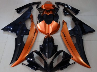 2008-2016 Gloss Black & Light Orange R6 Fairings