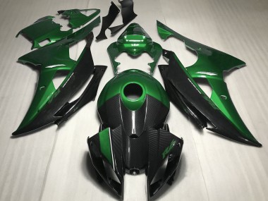 2008-2016 Green w Carbon Fiber Style R6 Fairings