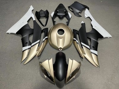 2008-2016 Matte Black and Gold R6 Fairings