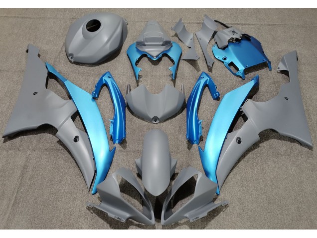 2008-2016 Matte Grey & Sky Blue R6 Fairings
