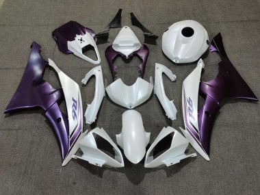 2008-2016 Matte White and Purple R6 Fairings