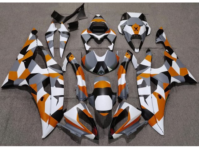 2008-2016 Orange Camo Plain R6 Fairings