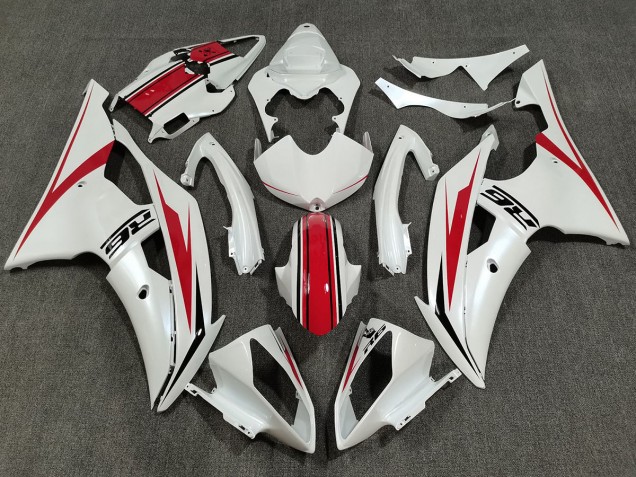 2008-2016 Pearl White & Gloss Red R6 Fairings