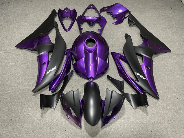 2008-2016 Purple and Matte Black & Logos R6 Fairings