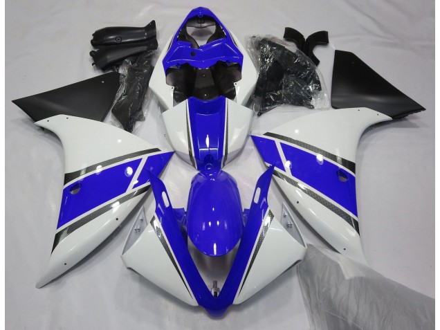 2009-2011 Gloss White and Blue R1 Fairings