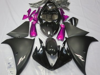 2009-2011 Matte Black & Pink R1 Fairings