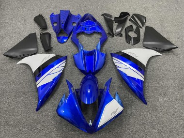 2009-2011 White and Blue Gloss with Black Lowers R1 Fairings