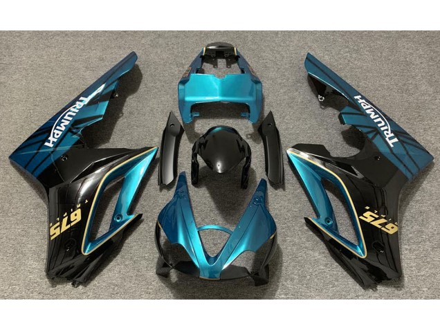 2009-2012 Gloss Light Blue and Black Daytona 675 Fairings