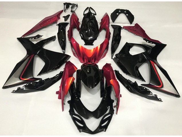 2009-2016 Burnt Orange and Black GSXR 1000 Fairings