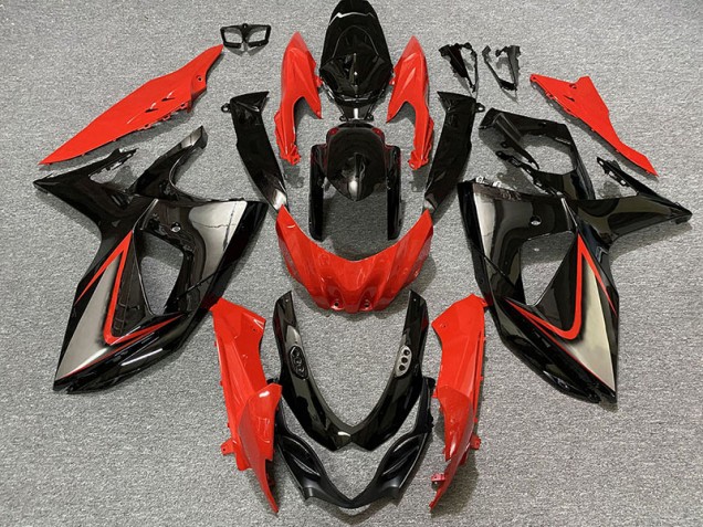 2009-2016 Gloss Red and Black GSXR 1000 Fairings