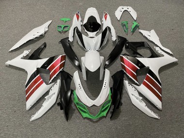 2009-2016 Gloss White Red Black and Green GSXR 1000 Fairings