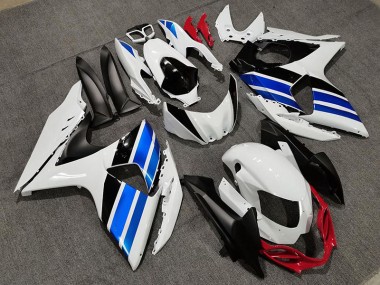 2009-2016 White Blue and Red Style GSXR 1000 Fairings