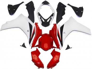2011-2012 Red and White Gloss CBR600F Fairings