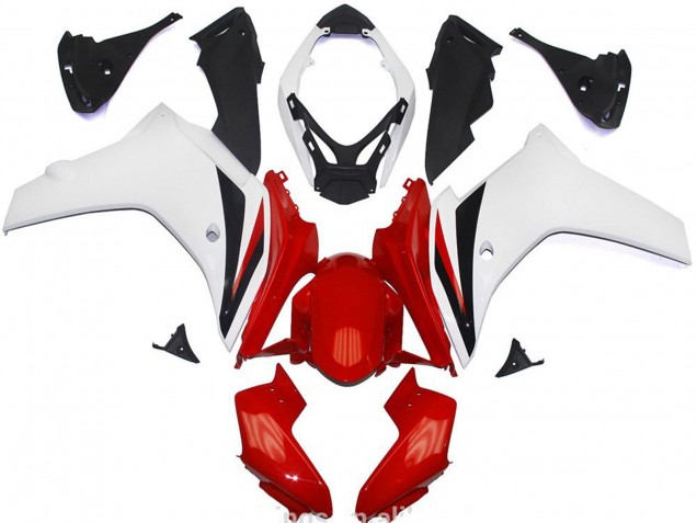 2011-2012 Red and White Gloss CBR600F Fairings