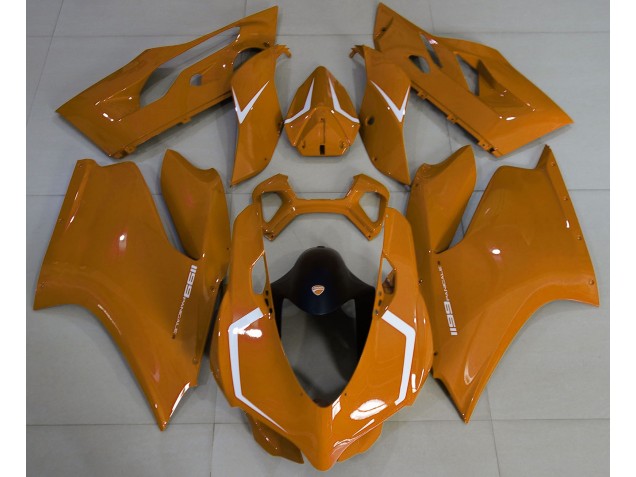 2011-2014 Gloss Orange & White Ducati 1199 Fairings