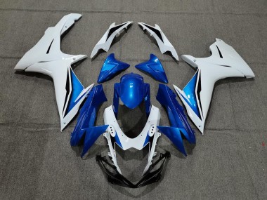 2011-2024 Blue and White GSXR 600-750 Fairings