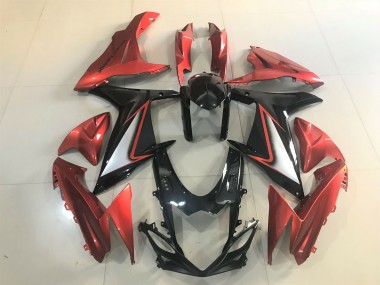 2011-2024 Gloss Black & Vibrant Orange GSXR 600-750 Fairings