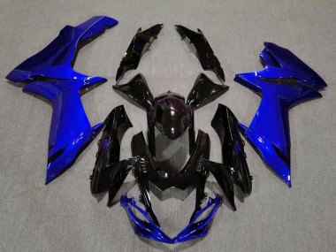 2011-2024 Gloss Black and Aqua Blue GSXR 600-750 Fairings