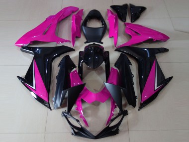 2011-2024 Gloss Pink and Black GSXR 600-750 Fairings