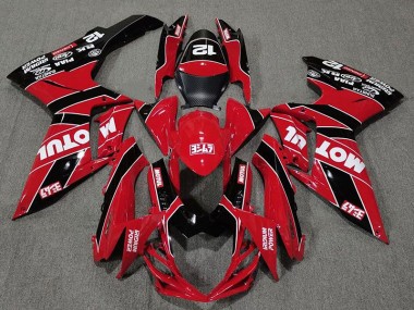 2011-2024 Gloss Red and Black Motul GSXR 600-750 Fairings