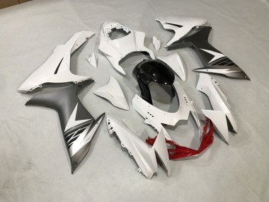 2011-2024 Gloss White and Matte Silver GSXR 600-750 Fairings