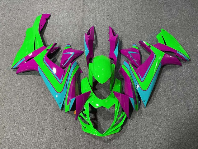 2011-2024 Green Light Blue and Magenta GSXR 600-750 Fairings