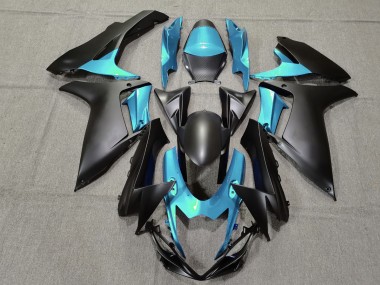 2011-2024 Light Blue and Matte Black GSXR 600-750 Fairings