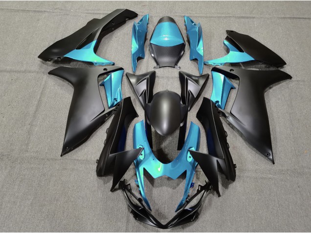 2011-2024 Light Blue and Matte Black GSXR 600-750 Fairings