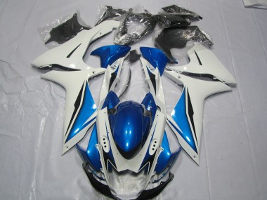 2011-2024 Light Blue and White GSXR 600-750 Fairings