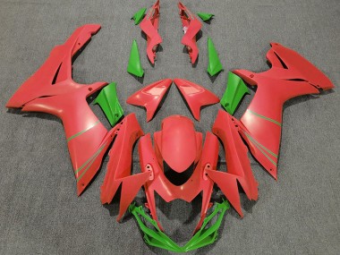 2011-2024 Matte Grapefruit Red & Green GSXR 600-750 Fairings