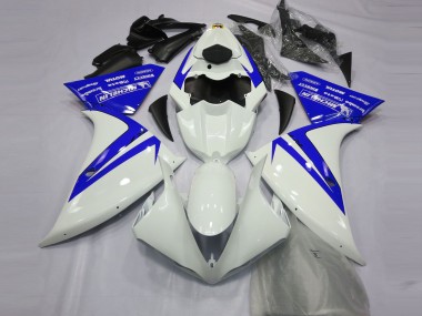 2012-2014 Gloss White and Blue R1 Fairings